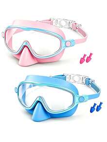 Children's Swimming Goggles 1/2 PCS, Suitable For 3 To 14 Years Old, Anti-Fog Clear Vision, Toddler Goggles With Nose Cover, Back, First Day Of School - Multicolor - View 2