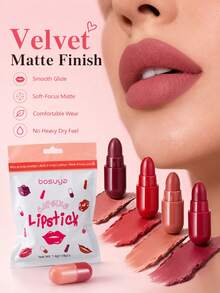 Set de 18 piezas de mini labiales en cápsula, polvo mate aterciopelado de larga duración sin volar, combinación multicolor, fácil de aplicar, adecuado para todas las ocasiones, apto para principiantes, adecuado para uso diario, portátil - Multicolor - Ver 5