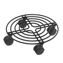 Juego de 2 carros metálicos para plantas de 30 cm – Soporte resistente para macetas con ruedas giratorias de 360° y freno bloqueable, carrito de hierro con ruedas para plantas, ideal para interiores, balcones y jardines, color negro. - Redonda de 30 cm - Ver 10