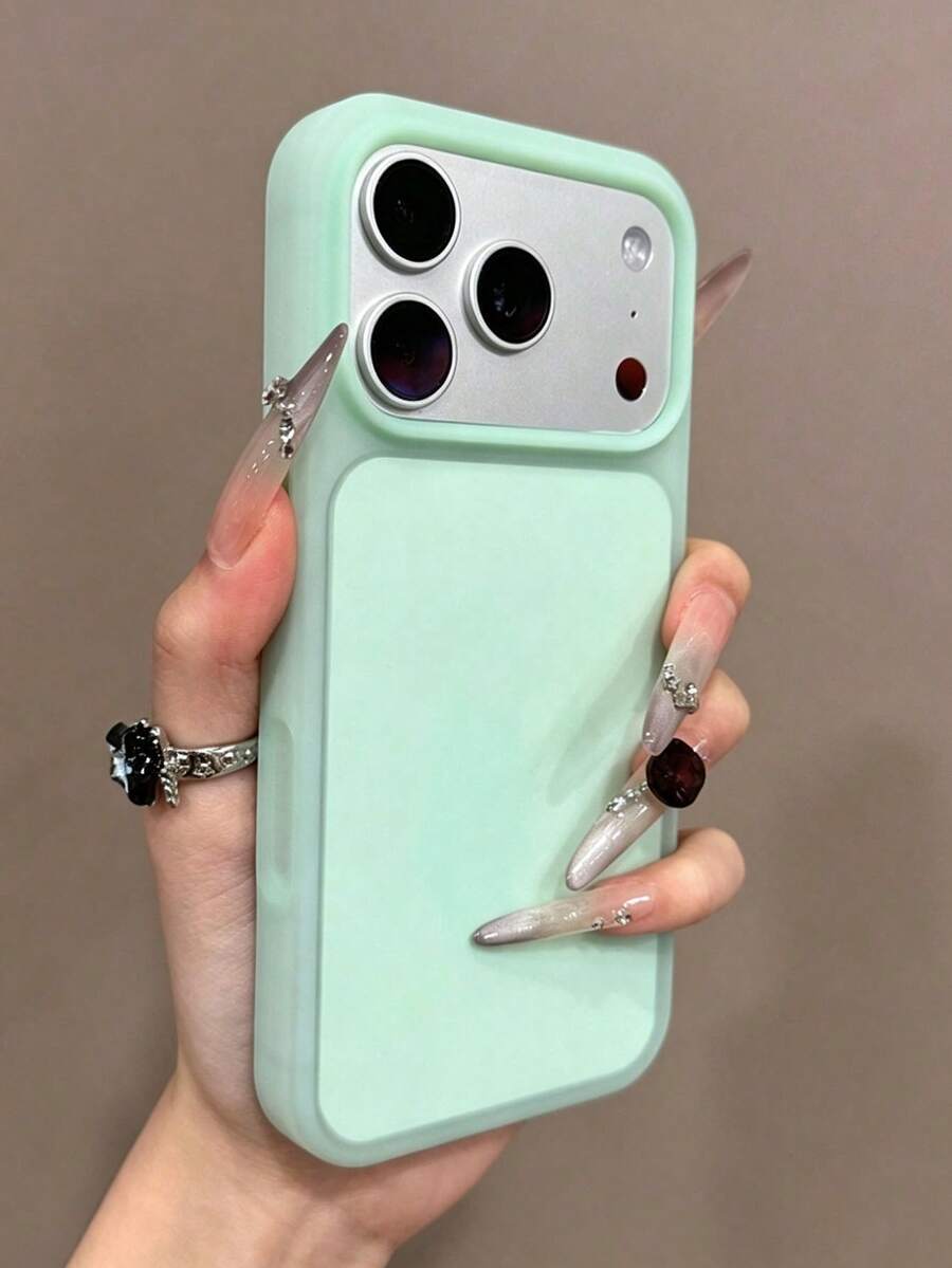 Matte Skin-Friendly Touch Jelly Soft Phone Case Compatible With IPhone 17 Pro Max 17 Pro 17 16 15 14 13 Ultra-Thin Liquid Silicone Shockproof Protective Back Cover - Mint Green - View 1