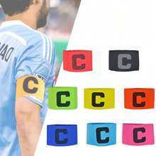 4/5 chiếc băng đội trưởng đeo tay co giãn điều chỉnh được với logo chữ C, băng đeo tay bóng đá dán móc và vòng, phù hợp làm phụ kiện cho đội thể thao người lớn và thanh thiếu niên, dùng cho tập luyện và thi đấu bóng đá, bóng rổ - Nhiều màu - Xem 2