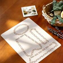 1 Piece Quirky Big-Eyed, Long-Legged Frog Patchwork Template, DIY Frog Pattern Sewing Template, Reusable PET Template, Ideal For Handmade DIY Tracing And Patchwork, Sewing Template For Positioning And Tracing, Cutting Tool For Craft Enthusiasts. - Classic - View 9