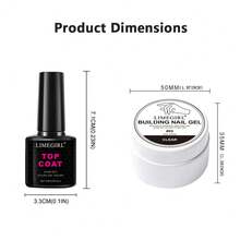 LIMEGIRL Nail Extension Gel Kit, UV LED Nail Extension Gel Set With Base Coat And Top Coat, Dual-Sided Nail Molds, Nail Art Brush, Silicone Tools And Nail File, Suitable For DIY Salon Manicure - Multicolor - View 11