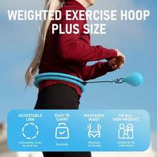 Multifunctional Adjustable Weighted Fitness Ring With Buckle, Smart Waist Workout Ring, Suitable For Home Gym Weightlifting Fitness Circle, 28 Detachable Chain Links, Training Tool For Women And Beginners - Multicolor - View 12