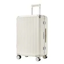Suitcase With Cup Holder Zip Free Aluminium Frame PC Hard Shell Luggage 20 Inch Cabin 24 Inch Medium 28 Inch Large TSA Lock 3 Piece Luggage Set White - White - View 15