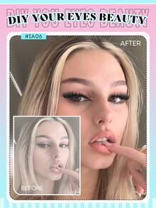GROINNEYA 4 Styles Mixed Tray Individual Lashes Manga Eyelash Clusters With Bottom Lash Clusters To DIY Voluminous 5D Faux Mink Lashes Fuzzy Lash Tip Single Cluster Eyelashes For Extension,Winged End Eye Elongated,Suitable For Daily And Date,Featival - C - View 7