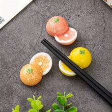 Creative Half Fruit Shaped Table Spoon And Chopstick Holder, Cute Home Tableware Decoration, Adorable Orange And Lemon Shaped Cutlery Holder, Creative Chopstick Holder Home Table Decor - View 1