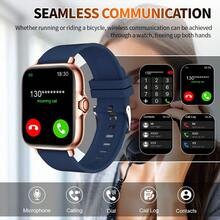 1.83-Inch HD Touch Screen Smartwatch, Soft Silicone Strap, Incoming Call/Message Notifications, Pedometer, Calorie Tracking, Sports Tracking, Multiple Sports Modes, Multifunctional Smartwatch, Unisex, Compatible With IOS And Android - View 6