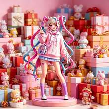 1件/Super Sauce 動漫主播女孩重度依賴系列模型裝飾品 2D 動漫人物桌面裝飾 - 彩色 - 查看 2