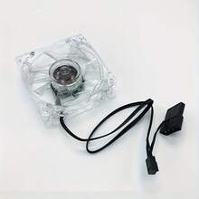 12cm/8cm Desktop Computer Case Cooling Fan RGB Color Changing Light, Large 4-Pin Interface Daisy Chain, Transparent Fan, Case Cooling Decoration, Cooling Fan - View 7