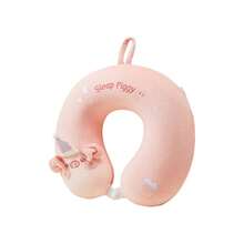 Miniso Neck Pillow Cloud Pig Memory Foam U-Shaped Cushion Contour Support For Travel Nap Memory Foam Inner Polyester Cover (1 PC) - Multicolor - View 7