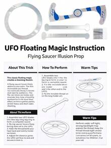 UFO Floating Magic Prop, Invisible Thread Flying Saucer Illusion Toy, Simple Close-Up Magic Trick For Magicians, Party And Street Performance - Multicolor - View 6
