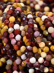 Yumfeel 3mm Natural Mookaite Jasper Facted Beads For Jewellery Making-Length 38cm About 110-115pcs Stone Beads DIY Necklaces And Rings - Egg Yolk Yellow - View 7