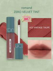 Rom&nd Romand ZERO VELVET TINT 23 VINTAGE TAUPE 絲絨霧面唇釉，高顯色、持久、輕盈不乾澀、平滑唇部、柔霧模糊效果，適合新手日常使用，K-Beauty 韓系彩妝，Olive Young，禮品 5.5g/0.194oz - 23 VINTAGE TAUPE - 查看 2