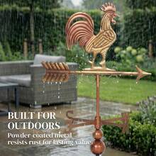 [Local Shipping] Metal Rooster Weathervane, Roof Mount Wind Direction Indicator, Outdoor Weather Vanes-XY381012 - 84J-224V00MX - View 6