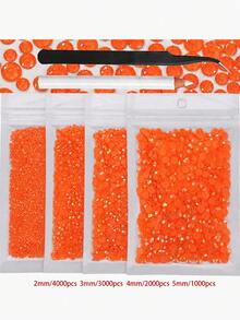 4袋 2-5mm 10,000顆樹脂水晶水鑽，適用於手工藝、衣物與布料，皇家藍平底寶石，深藍色平底水鑽，混尺寸大包裝，非熱熔，手工DIY手機殼、應援扇用（附黑色鑷子 + 白色點畫筆） - 多色 - 查看 24
