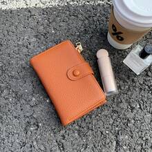 Cartera de hombre con grano de lichi, bolsa para llaves, portabilletes grande, llavero, bolsa de gran capacidad, tarjetero, monedero - Multicolor - Ver 5