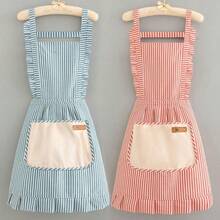 Fashionable Cotton Apron, Kitchen Cooking For Women, Home Use, Oil-Proof, Breathable Lace Princess Waist Apron, Adult Maid Uniform - Multicolor - View 8