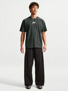 Nike Kaos Pria AS U NSW RETRO FLAIR TEE Lengan Pendek Rajut Tanpa Kerah TIW1196-032 - Grey - View 6