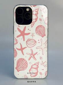 1pc Pink Ocean Pattern Design, Phone 17 Pro Max Phone Case, Compatible With Phone 16 Pro Max, 15 Pro Max, 14 Pro Max, Korean High-End Fashion Fun Phone Case, Compatible With 11/12/13/14/15/25 Pro Max Plus, Elegant Design Suitable For Men And Women, Perfect Gift For Girlfriend On Christmas, Valentine's Day, Easter, Wedding Season And Birthday! - Multicolor - View 5