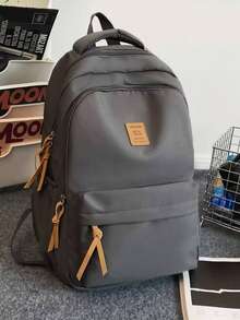 Men's Large Capacity Commuter Backpack For Casual Travel With 15.6 Inch Laptop Compartment Rucksack Summer College Bag Multi-Functional University - Grey - View 1