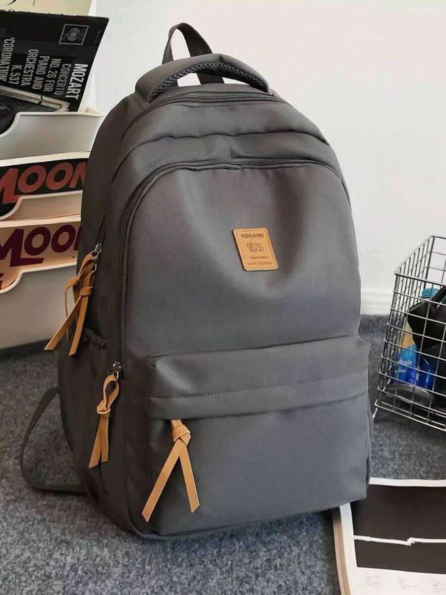 Men's Large Capacity Commuter Backpack For Casual Travel With 15.6 Inch Laptop Compartment Rucksack Summer College Bag Multi-Functional University - Grey - View 1