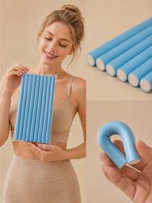 10pcs Slouchy Sleep Hair Styling Tools, Fix Hair Strands To Create Curly Hairstyles Without Damaging Hair, Can Be Used During Sleep, Essential For Daily Home Hair Styling, Bedtime Styling Use, 0.4*7 Inches (10pcs/Pack) - Multicolor - View 5