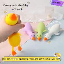 1 pieza Juguete antiestrés de pato amarillo lindo, juguete blando de animal de dibujos animados, recompensa para el aula de niños pequeños, regalo de fiesta de cumpleaños para niños y niñas, regalo de juego sensorial novedoso - Multicolor - Ver 5