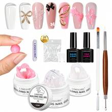 LIMEGIRL Nail Extension Gel Kit, UV LED Nail Extension Gel Set With Base Coat And Top Coat, Dual-Sided Nail Molds, Nail Art Brush, Silicone Tools And Nail File, Suitable For DIY Salon Manicure - Multicolor - View 17
