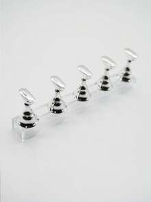 5pcs Silver Chess Piece Shaped Nail Art Practice Fake Nail Stands - Silver - View 1