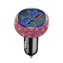 Adaptor Charger Mobil USB-C PD Bling Bling, Pengisian Cepat, Cocok untuk Berbagai Kendaraan Kecil, Kabel Pengisian Cepat 3-in-1 dengan Lampu LED dan Kristal Berlian Imitasi, Hadiah Terbaik untuk Pesta Ulang Tahun dan Liburan untuk Pria/Wanita - Beraneka warna - View 34