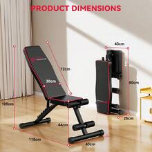 GartistGo Adjustable Weight Bench 660 Lbs – Foldable Multi-Purpose Bench For Full Body Strength Training And Home Gym - Black - View 3