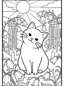Autumn Little Dragon A4 Coloring Book: Adorable Orange Winged Candy Dragon Fantasy Cartoon Art, Surrounded By Autumn Foliage Under Soft Cloudy Sky - BY-067(Magic Dragon) A4 - View 3