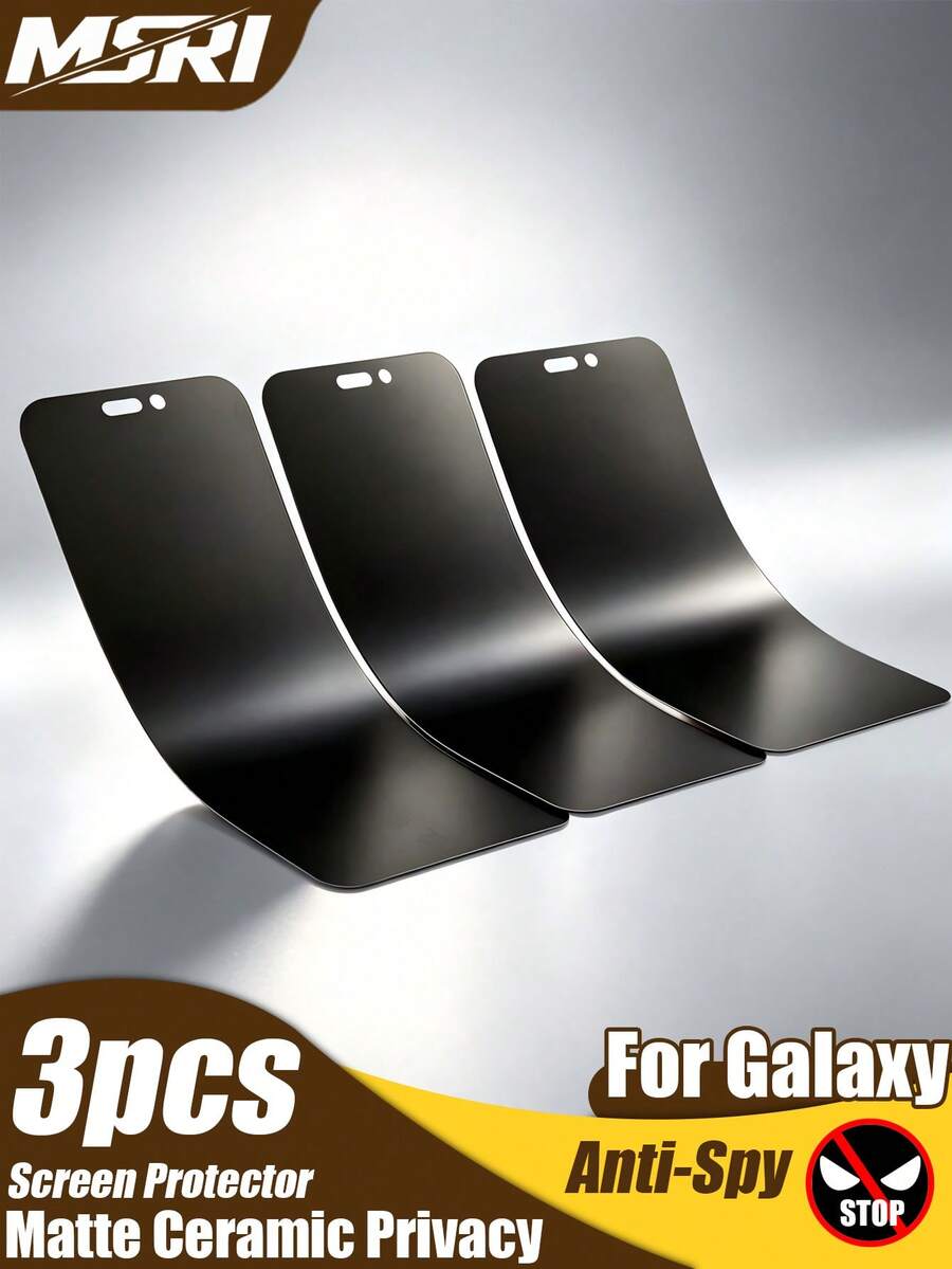 Gorilla Hero 3 pièces Film souple en céramique mat anti-espionnage plein écran, protection de la vie privée, anti-chute, anti-rayures, toucher délicat, compatible avec iPhone Ultra/18 Pro Max/18 Pro/18/XR/11/12/13/14/15/16/17/17 Air/17 Pro/17 Pro Max toutes séries