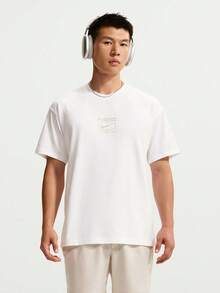 Nike Men's AS M NK TEE LSE NAC Short Sleeve Knit Collarless T-Shirt TIM6143-100 - White - View 1