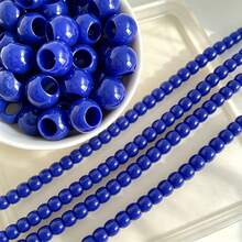 100pcs 10x12mm Acrylic Smooth Large Hole Beads, Random Mixed Color Beads For Jewelry Making, DIY Bracelets, Necklaces, Bag Charms, Handmade Crafts, Meet Your Design Needs - Multicolor - View 9