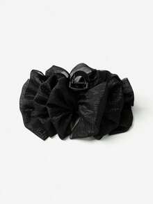 1pc Women's Solid Color Glossy Bubble Satin Ribbon Hair Claw Clip, Elegant Fashionable Hair Clip, Suitable For Daily Use (Hair Claw Length 13cm-15cm) - Multicolor - View 7