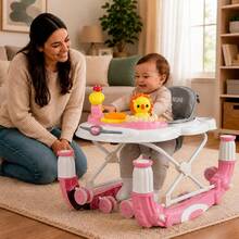 Noni 3-In-1 Baby Walker And Rocker IS-121 L Musical Play Table - Pink - View 7