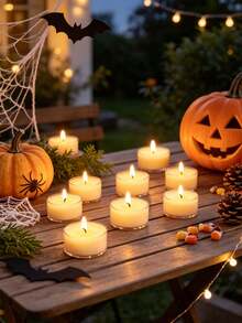 5pcs/2pcs/1pc Spider Shaped Halloween Decorative Candle Holder, Suitable For Tabletop Decoration And Gifting, Perfect For Halloween Party, Themed Events, Trick Or Treating, Haunted House Decor, Vintage Style Party - one-size - View 7