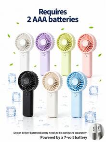 1件手持電池供電迷你風扇，便攜式，適合夏季與戶外使用（不含電池），春夏款，伴娘禮物，房間/臥室裝飾，海灘/旅行，適合男性，臥室裝飾，花園/廚房裝飾，夏季/海灘/旅行必需品 - 手持 - 查看 18