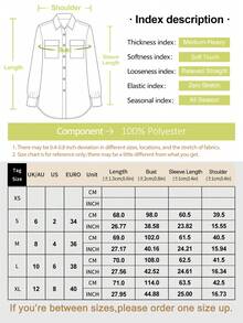 ROSIE POPHUB Women Pink Corduroy Lapel Long Sleeve Shirt Button Front Loose Blouse With Pockets Elegant Commute Daily Top For Fall & Winter - Pink - View 6