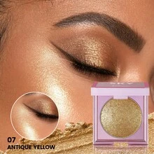 Pudaier Multi-Use Baked Highlighter Powder Ultra-Fine Pearl Shimmer Face Highlighter 3D Stereoscopic Glow For Eyes, Cheeks & Body Long-Lasting Silky Blendable Makeup For Everyday Party & Bridal Makeup - 07 - View 7
