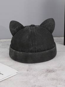 1pc Women's Cat Ear Design Soft Top Adjustable Back Buckle Atmosphere Fashion Sweet Cool Style Bucket Hat, Suitable For Street, Outing, Daily Wear, Photography - Cat Ears - View 13