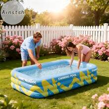 Large Inflatable Pool, Backyard Relaxation Inflatable Water Basin, Suitable For Yard, Garden, Patio, Balcony And Other Spaces, Simple And Elegant, Comfortable And Relaxing, Foldable, Space-Saving Storage, 3-Layer Reinforced Stable Structure, Suitable For Indoor And Outdoor Use, 3 Sizes Available - A - View 5