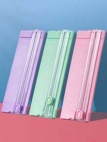 A4/A3 Paper Cutter Portable Plastic Paper Trimmer, Mini Photo Cutting Tool, Manual Desktop Slide Cutter Blade, Back To School, School Supplies - A - View 6