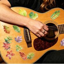 50Pcs Aesthetic Gold Stamping Artistic Leaves Stickers, Waterproof PET Cute Cartoon Art Stickers, Decorative Stickers For Planner Notebook Phone Case Skateboard Guitar Luggage Coffee Machine Gift Box Home Shelf Decor - A - View 4