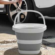 10L Thickened Foldable Portable Bucket, Multi-Purpose Storage Bucket, Suitable For Car Washing, Camping, Fishing, Home Cleaning And RV, Space-Saving Home Cleaning Tool - Multicolor - View 5