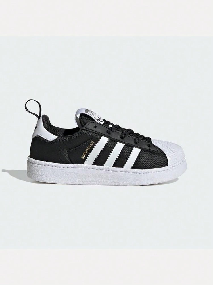 Adidas 男童 SUPERSTAR QUICKON K 休閒低筒鞋 KK2176 - 黑與白 - 查看 1