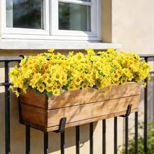 1/4pcs Artificial Daisy Flowers, Outdoor Decor, Autumn Decoration, Yellow Fake Daisy Flowers, Realistic Fake Chrysanthemums, Suitable For Porch, Garden, Yard, Home Decor, 13 Inches - Yellow - View 8