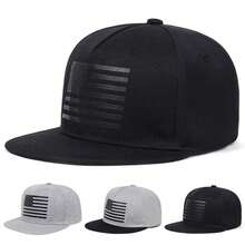 1pc Men's USA Flag Embroidery Hip Hop Hat, Fashion Sport Baseball Cap, Adjustable Sun-Protection, Casual For Spring/Autumn Outing, Travel, Beach, Party,Summer,Holiday - Multicolor - View 12